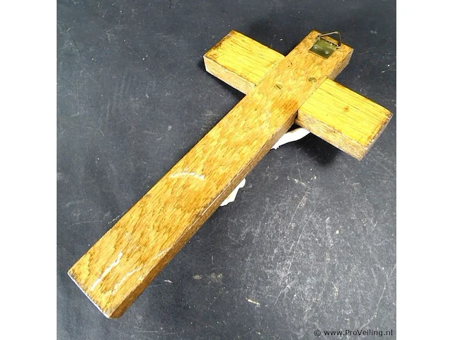 Crucifix met porseleinen corpus - afbeelding 5 van  5