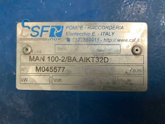 Csf man 100-2/ba.aikt32d hygiene monopomp - afbeelding 5 van  6