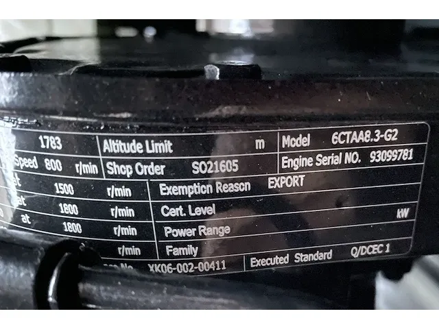 Cummins 6ctaa8.3-g2 - 220 kva - silent generator - afbeelding 12 van  13
