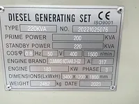 Cummins 6ctaa8.3-g2 - 220 kva - silent generator - afbeelding 8 van  13