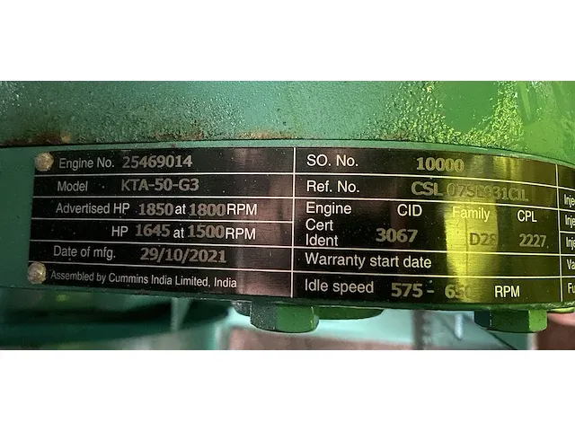 Cummins c1400d5 - 1400 kva - open generator - afbeelding 12 van  14