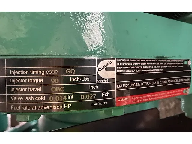 Cummins c1400d5 - 1400 kva - open generator - afbeelding 13 van  14