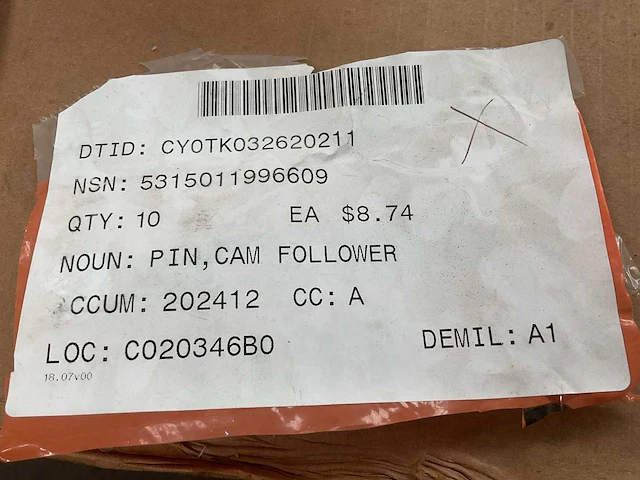Cummins cam follower pin (10x) - afbeelding 6 van  6