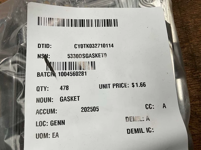 Cummins gasket (478x) - afbeelding 5 van  5