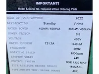 Cummins kta19-g3 - 500 kva - open generator - afbeelding 6 van  11