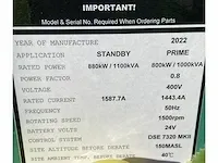 Cummins kta38-g5 - 1100 kva - open generator - afbeelding 9 van  14