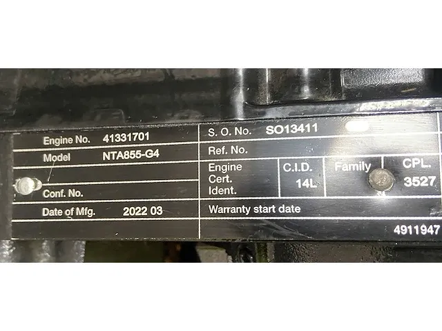 Cummins nta855-g4 - 385 kva - open generator - afbeelding 8 van  11