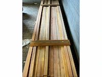 Cupiuba hardhouten regels geschaafd 45x68mm, lengte 400-500cm (74x) - afbeelding 1 van  3