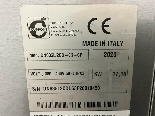 Cuppone dn635l/2cd-c5-cp pizza-oven (2020) - afbeelding 3 van  16