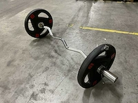 Curl 120cm gelagerd 2x15kg halterstang set