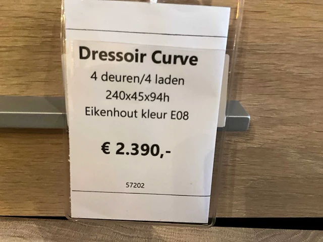 Curve eiken dressoir - afbeelding 2 van  10