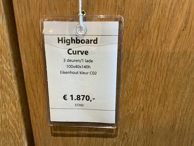 Curve eiken opbergkast - afbeelding 8 van  8