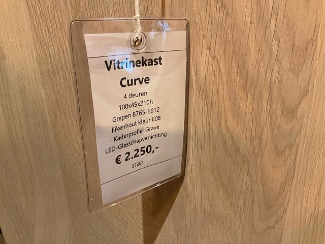 Curve eiken vitrinekast - afbeelding 8 van  8