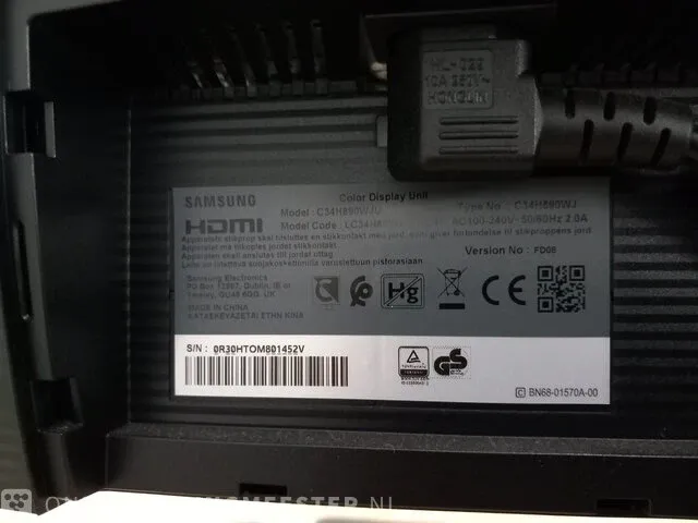 Curved lcd monitor samsung, c34h890wju - afbeelding 7 van  8