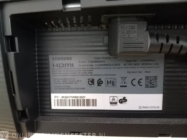 Curved monitor samsung, c34h890wju - afbeelding 7 van  7