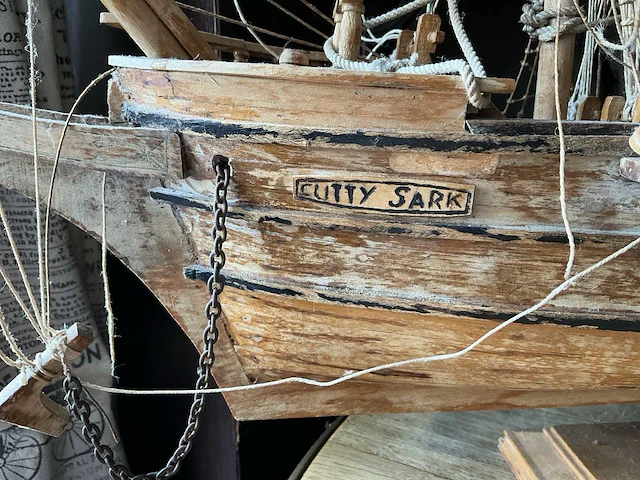 Cutty sark model zeilschip - afbeelding 6 van  7
