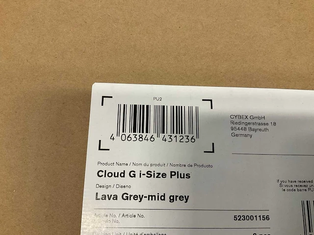 Cybex cloud g i-size plus lava grey - afbeelding 2 van  3