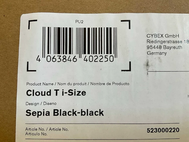 Cybex cloud t i-size sepia black - afbeelding 4 van  4