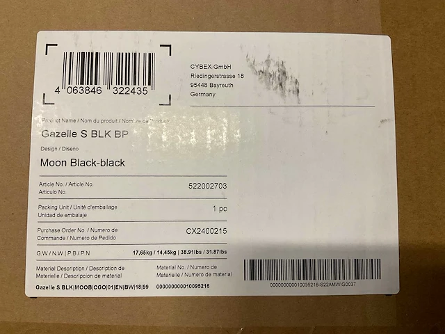 Cybex gazelle s moon black - afbeelding 3 van  3