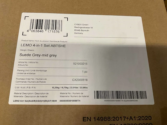 Cybex lemo 4-in-1 suede grey - afbeelding 3 van  5