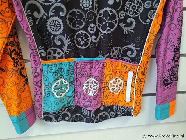 Cycologe fietsjack met print extra lucky chain ring - model jers - maat l - afbeelding 3 van  4