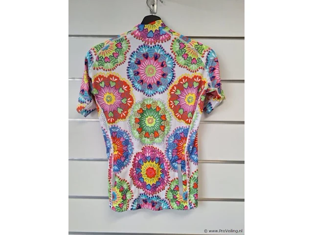 Cycology fietsshirt met bloemprint - model jers134 - maat m - afbeelding 2 van  4