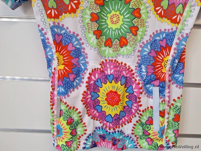 Cycology fietsshirt met bloemprint - model jers134 - maat m - afbeelding 3 van  4