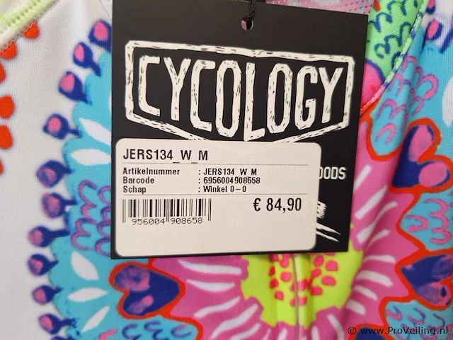 Cycology fietsshirt met bloemprint - model jers134 - maat m - afbeelding 4 van  4
