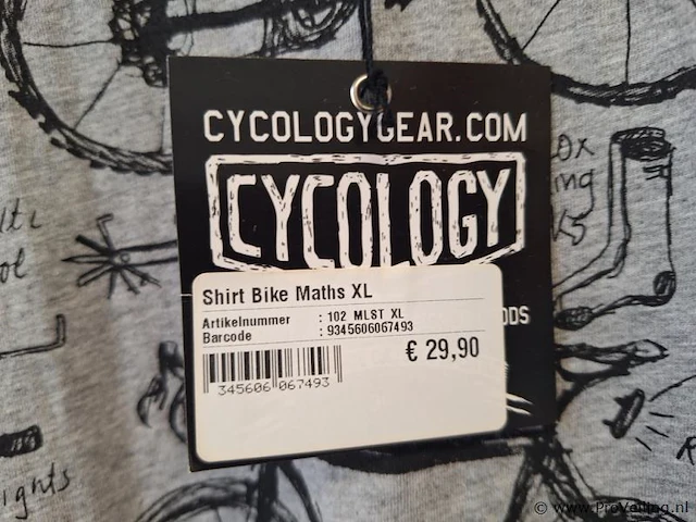 Cycology fietsshirt met lange mouwen - model bike maths - maat xl - afbeelding 4 van  4