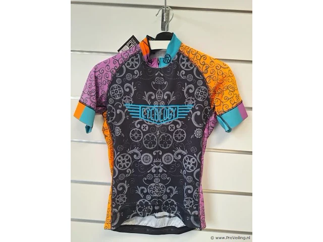 Cycology fietsshirt met print extra lucky chain ring - model jers161 - maat m - afbeelding 1 van  4