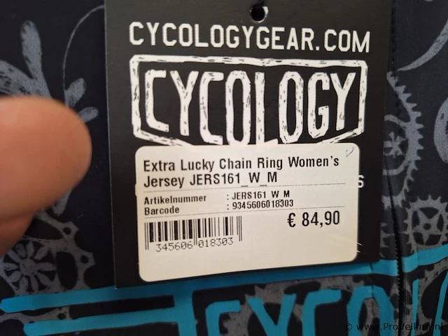 Cycology fietsshirt met print extra lucky chain ring - model jers161 - maat m - afbeelding 4 van  4