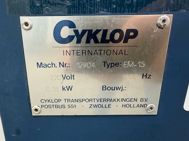 Cyklop em-15 bindmachine - afbeelding 8 van  8
