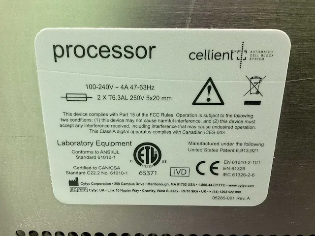 Cytyc cellient geautomatiseerde celblokvoorbereiding - afbeelding 8 van  9