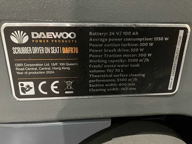 Daewoo - 2025 - daf r70 - zelfrijdende veegmachine - afbeelding 8 van  18