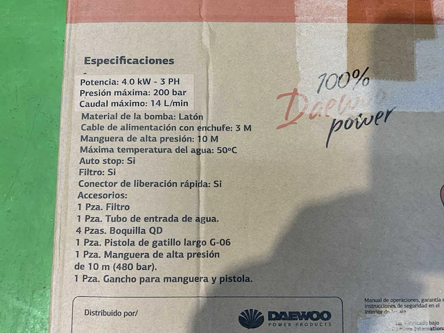 Daewoo - 4000e-3 - hogedrukreiniger - afbeelding 2 van  11