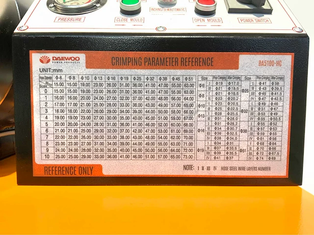 Daewoo - da5100-hc - hydraulische pers - afbeelding 12 van  16