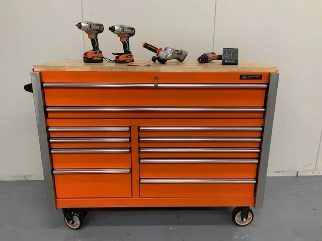 Daewoo - damw387 - gereedschapswagen + 4 in 1 accugereedschap - afbeelding 12 van  19