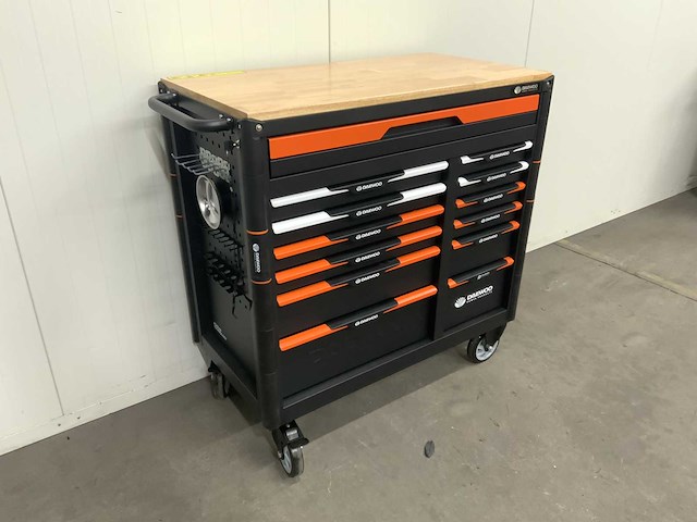 Daewoo - damws267 gereedschapswagen 13 laden, 267pcs, + 4 in 1 set accu gereedschap - afbeelding 9 van  16