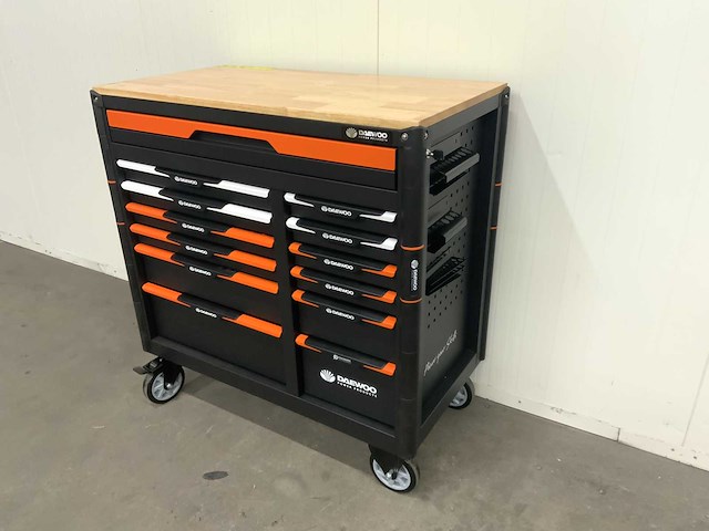 Daewoo - damws267 gereedschapswagen 13 laden, 267pcs, + 4 in 1 set accu gereedschap - afbeelding 11 van  16