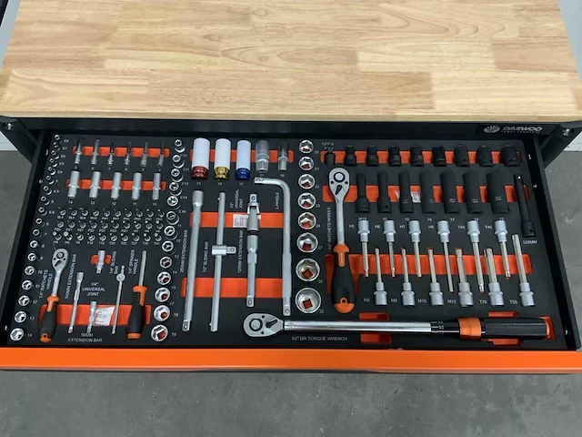 Daewoo - damws267 gereedschapswagen 13 laden + 4 in 1 set accu gereedschap - afbeelding 12 van  16