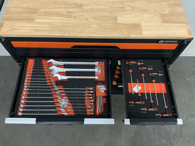 Daewoo - damws267 gereedschapswagen 13 laden + 4 in 1 set accu gereedschap - afbeelding 6 van  16