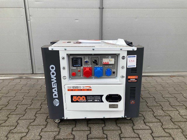 Daewoo - ddae10500dse-3g - 8.1 kva diesel generator 230/400v - afbeelding 1 van  8