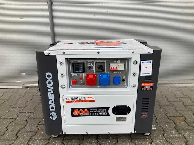 Daewoo - ddae10500dse-3g - 8.1 kva diesel generator 230/400v - afbeelding 1 van  8