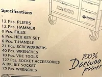 Daewoo 13 lades gereedschapswagen 267 delig - afbeelding 27 van  33
