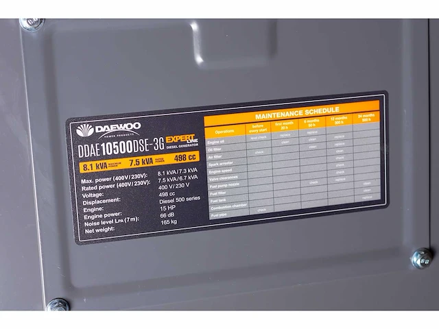 Daewoo 8.1kva diesel generator - afbeelding 8 van  16