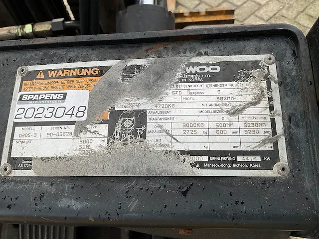 Daewoo d30s-3 vorkheftruck - afbeelding 2 van  10