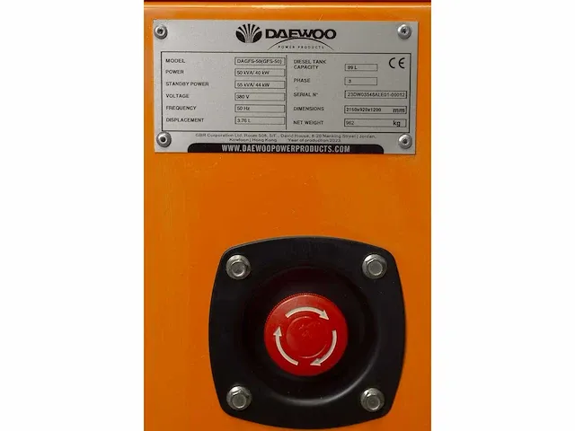 Daewoo dagfs-50 50kva noodstroomaggregaat - afbeelding 7 van  27