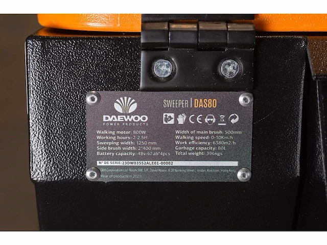 Daewoo das80 zit veegmachine - afbeelding 8 van  22