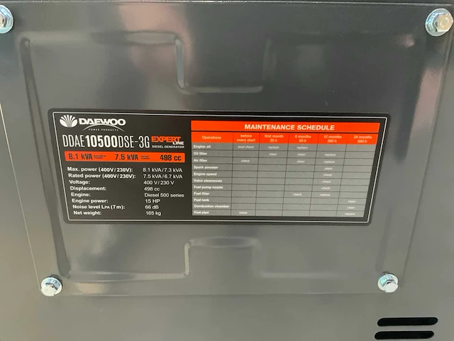 Daewoo ddae10500dse-3g 8kva diesel generator - afbeelding 2 van  10