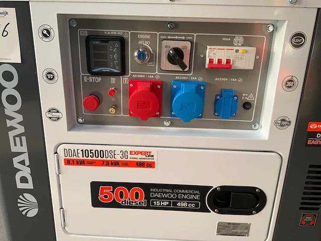 Daewoo ddae10500dse-3g 8kva diesel generator - afbeelding 8 van  10